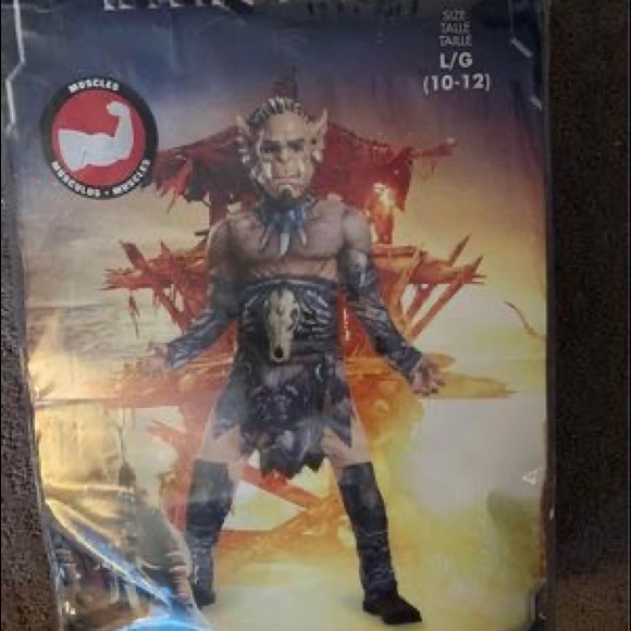 World of Warcraft Durotan Orc Classic Muscle Child Costume LG 10-12 - Picture 2 of 8